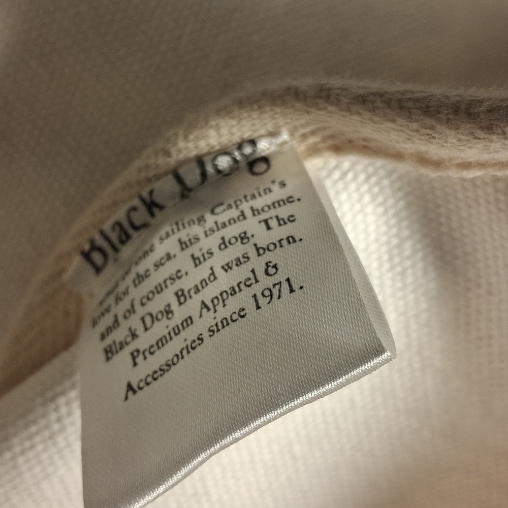 Black Dog Canvas Tote Bag with Blue Accents - Picture 7 of 8